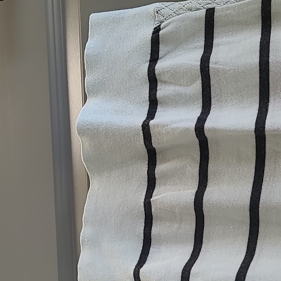 LOFT White and Black Striped Sweater - Picture 7 of 8